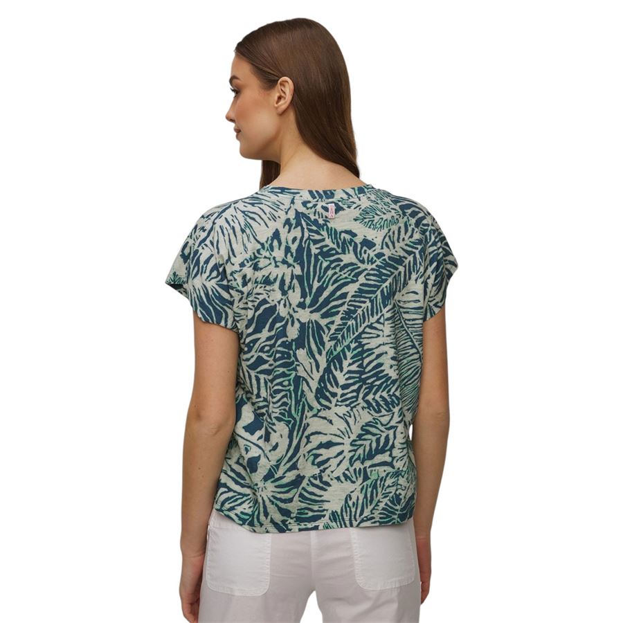 T-shirt manica corta in cotone fiammato da donna Deha | D2243037714